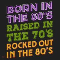Born In 60S Raised In 70S Rocked Out 80S Music Generation Beanie thumb 2