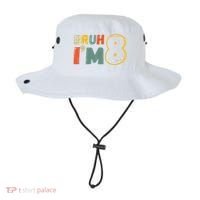 Bruh Im 8 Funny 8th Birthday Party Gift Bucket Hat thumb 0