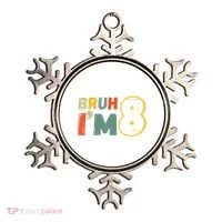 Bruh Im 8 Funny 8th Birthday Party Gift Ornament thumb 0