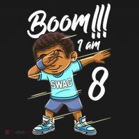 Boom Im 8 Year Old Black Boy Dabbing Birthday Party 8th Bday Bucket Hat thumb 4