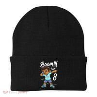 Boom Im 8 Year Old Black Boy Dabbing Birthday Party 8th Bday Beanie thumb 0