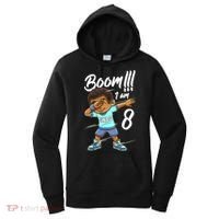 Boom Im 8 Year Old Black Boy Dabbing Birthday Party 8th Bday Women's Hoodie thumb 0