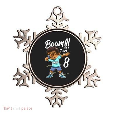 Boom Im 8 Year Old Black Boy Dabbing Birthday Party 8th Bday Ornament