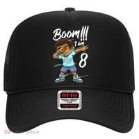 Boom Im 8 Year Old Black Boy Dabbing Birthday Party 8th Bday Hat thumb 0