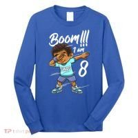 Boom Im 8 Year Old Black Boy Dabbing Birthday Party 8th Bday Long Sleeve Shirt thumb 0