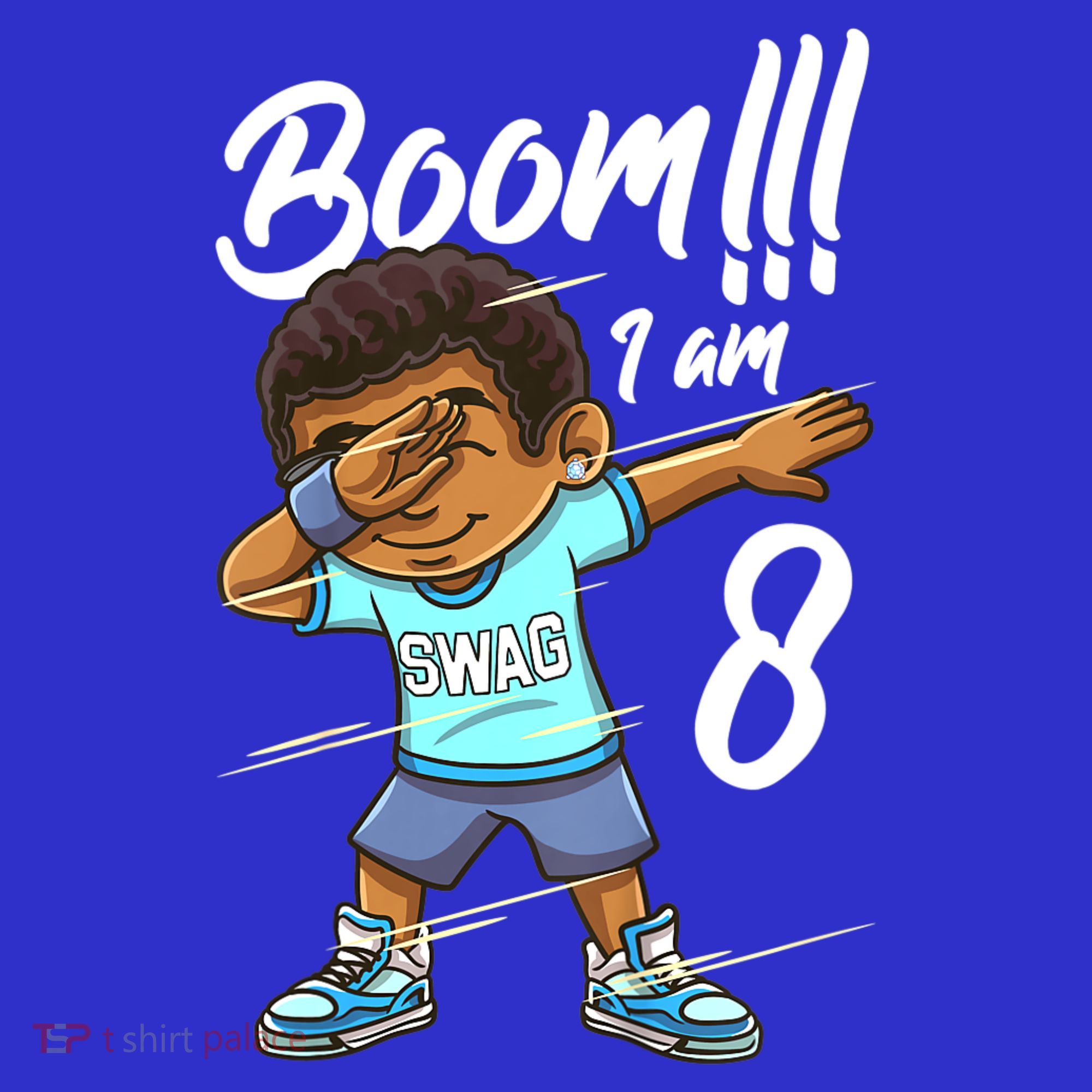 Boom Im 8 Year Old Black Boy Dabbing Birthday Party 8th Bday Apron