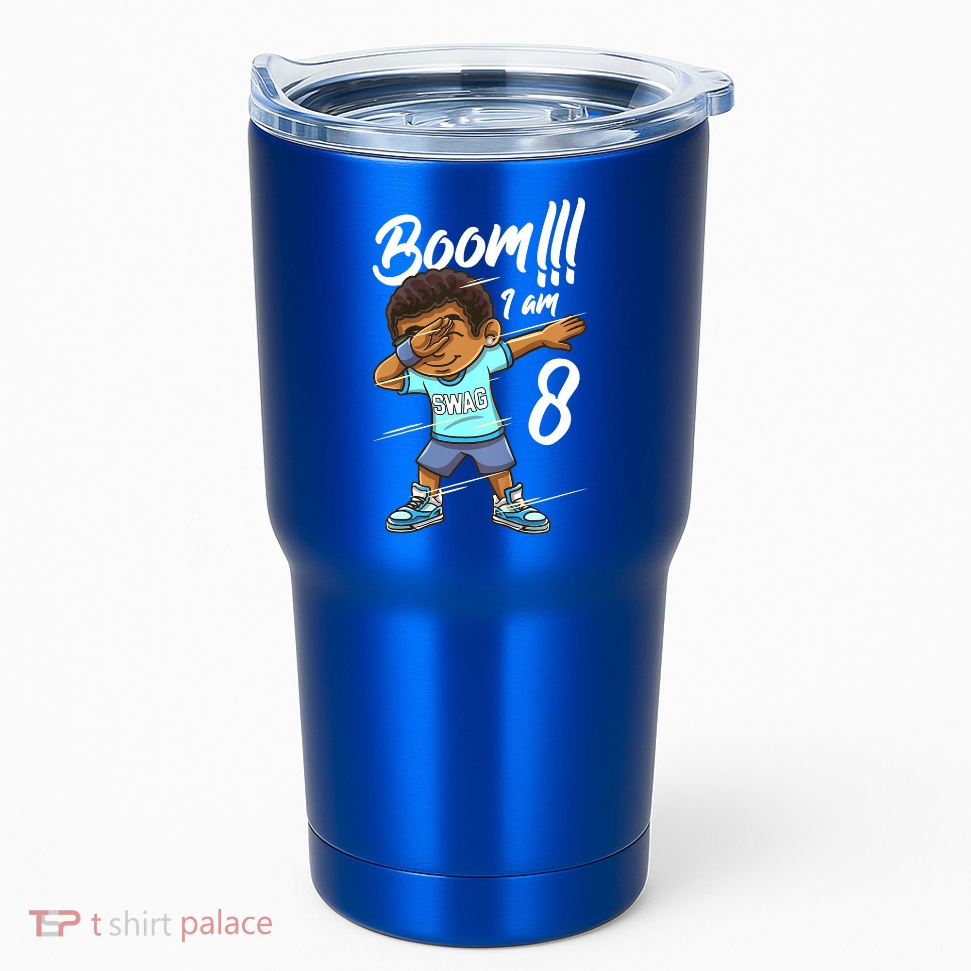 Boom Im 8 Year Old Black Boy Dabbing Birthday Party 8th Bday Tumbler