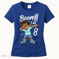 Boom Im 8 Year Old Black Boy Dabbing Birthday Party 8th Bday Women's T-Shirt thumb 0