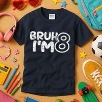 Bruh IM 8 ItS My 8th Birthday 8 Year Old Birthday Kids T-Shirt thumb 3