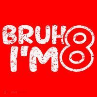 Bruh IM 8 ItS My 8th Birthday 8 Year Old Birthday Santa Hat thumb 1
