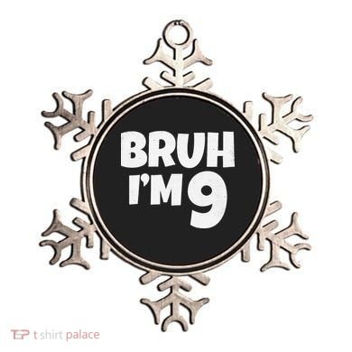 Bruh IM 9 Year Old Gifts 9th Birthday Boy Nine Funny Ornament