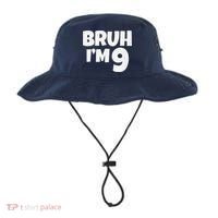 Bruh IM 9 Year Old Gifts 9th Birthday Boy Nine Funny Bucket Hat thumb 0