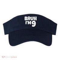 Bruh IM 9 Year Old Gifts 9th Birthday Boy Nine Funny Visor thumb 0