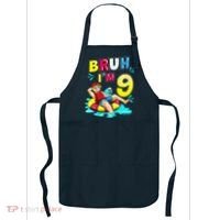 Bruh Im 9 Funny 9th Birthday Pool Party Beach Cool Apron thumb 0