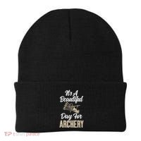 Bowhunting Its A Beautiful Day For Archery Gift Beanie thumb 0