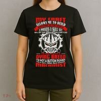 BeeTee Im A 100 True Old School Machinist T-Shirt thumb 4