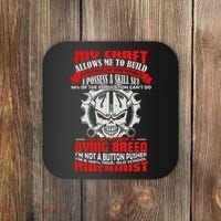 BeeTee Im A 100 True Old School Machinist Coaster thumb 0