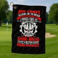 BeeTee Im A 100 True Old School Machinist Golf Towel thumb 1