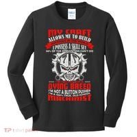 BeeTee Im A 100 True Old School Machinist Kids Long Sleeve Shirt thumb 0