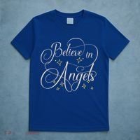 Believe In Angels Heaven Christmas Cemetery Lover Taphophile Gift T-Shirt thumb 5