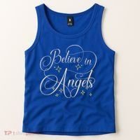 Believe In Angels Heaven Christmas Cemetery Lover Taphophile Gift Tank Top thumb 2