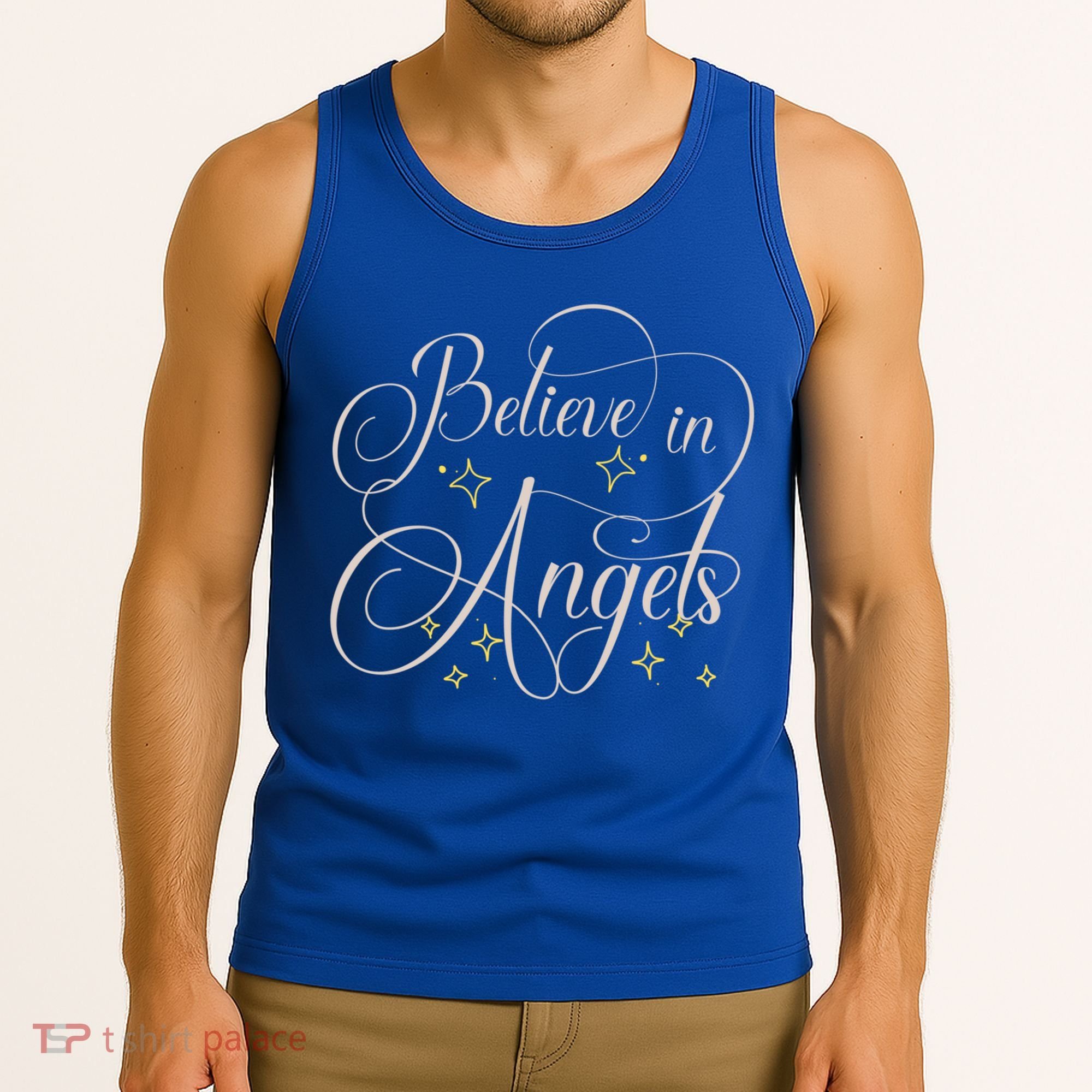 Believe In Angels Heaven Christmas Cemetery Lover Taphophile Gift Tank Top