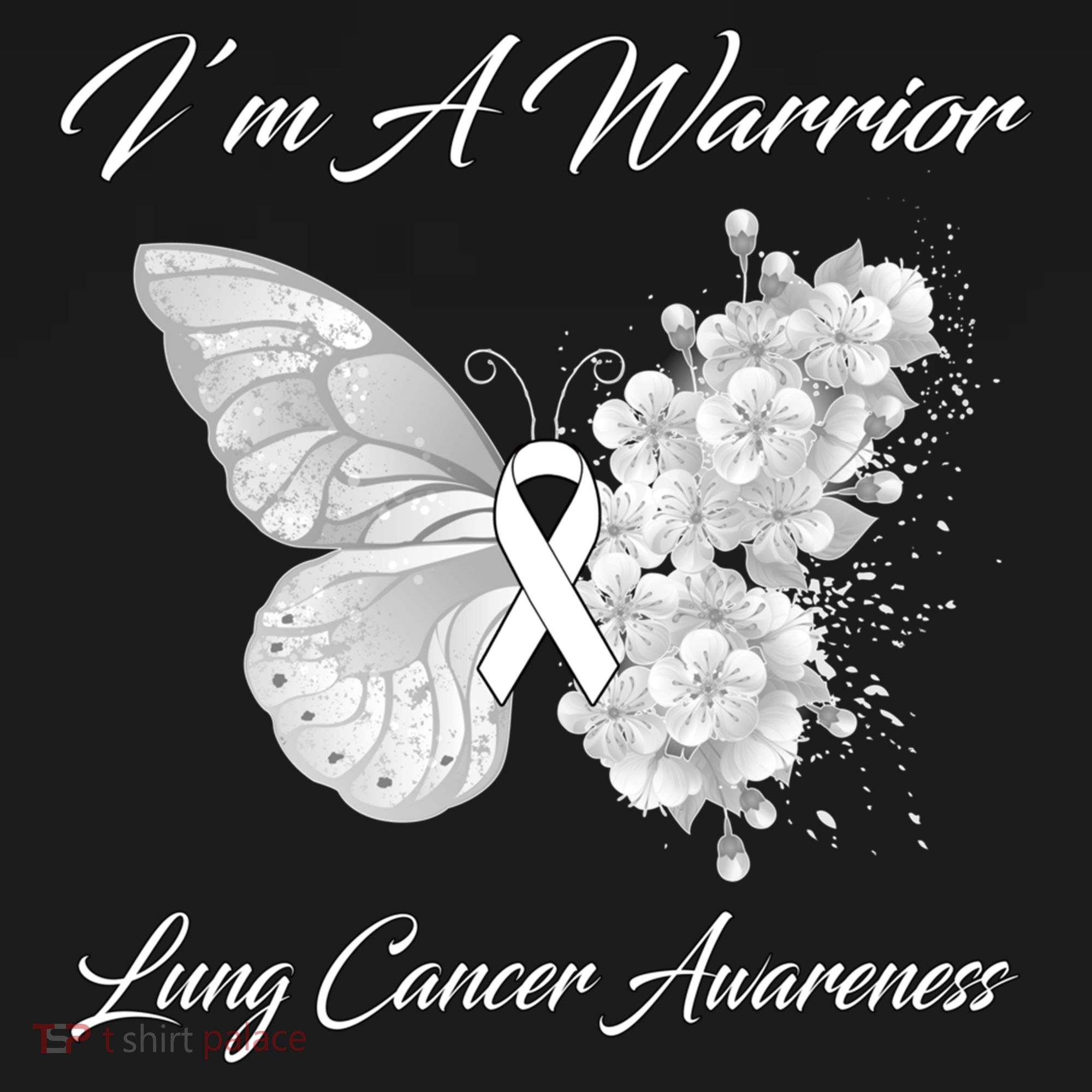 Butterfly I’m A Warrior Lung Cancer Awareness Gift Women's Hoodie