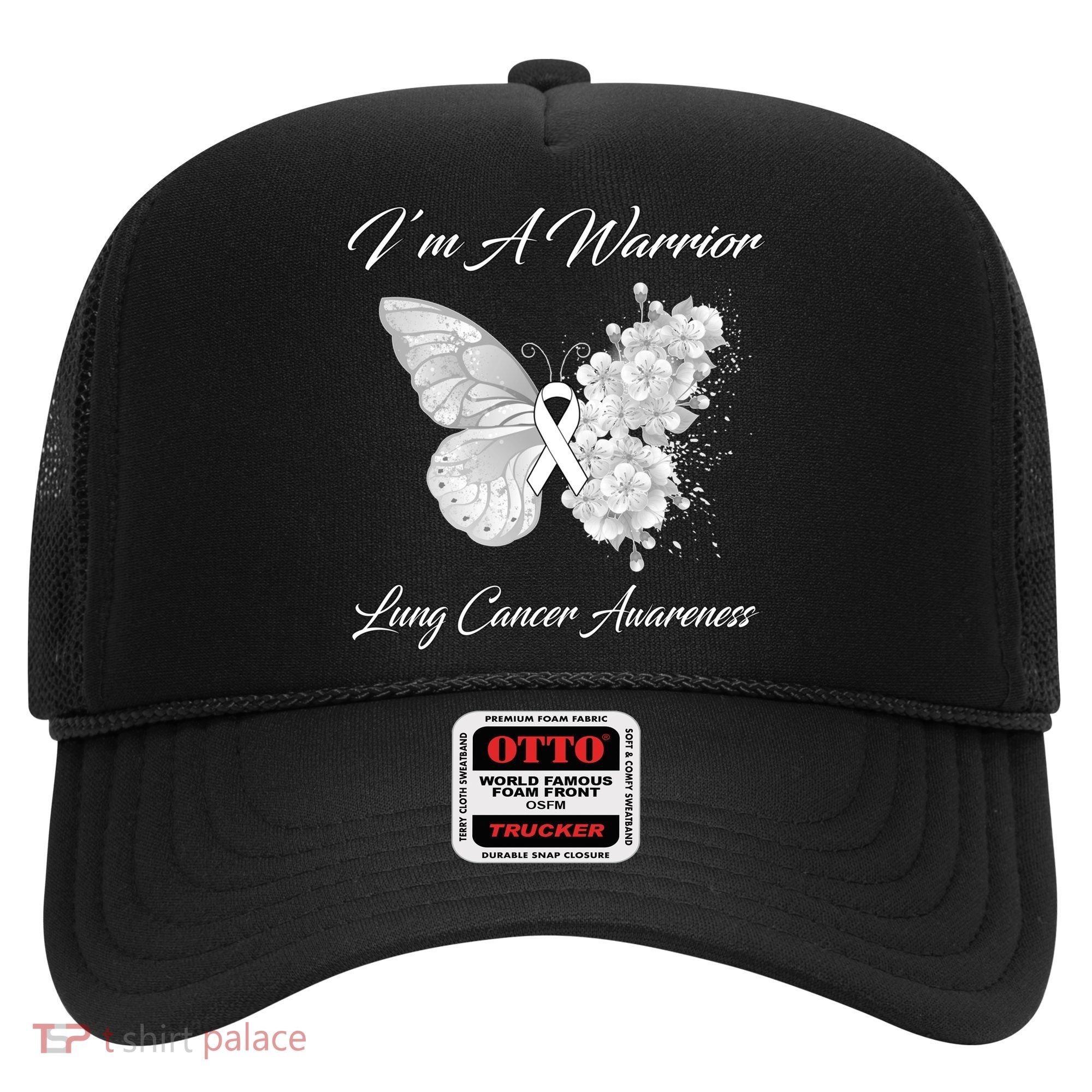 Butterfly I’m A Warrior Lung Cancer Awareness Gift Hat