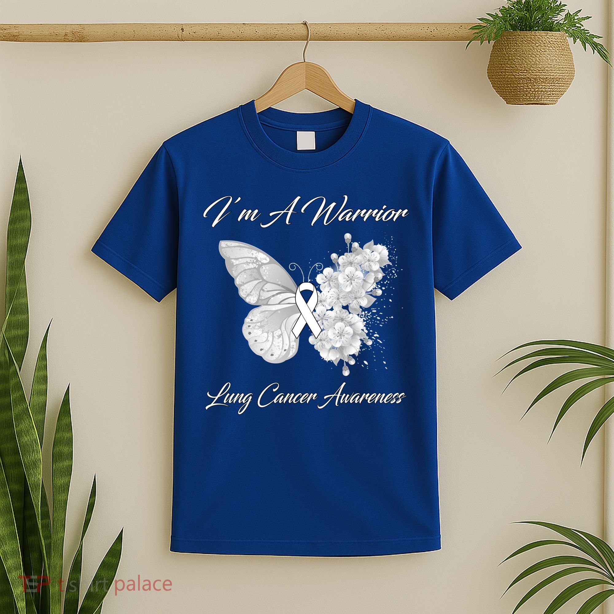 Butterfly I’m A Warrior Lung Cancer Awareness Gift T-Shirt