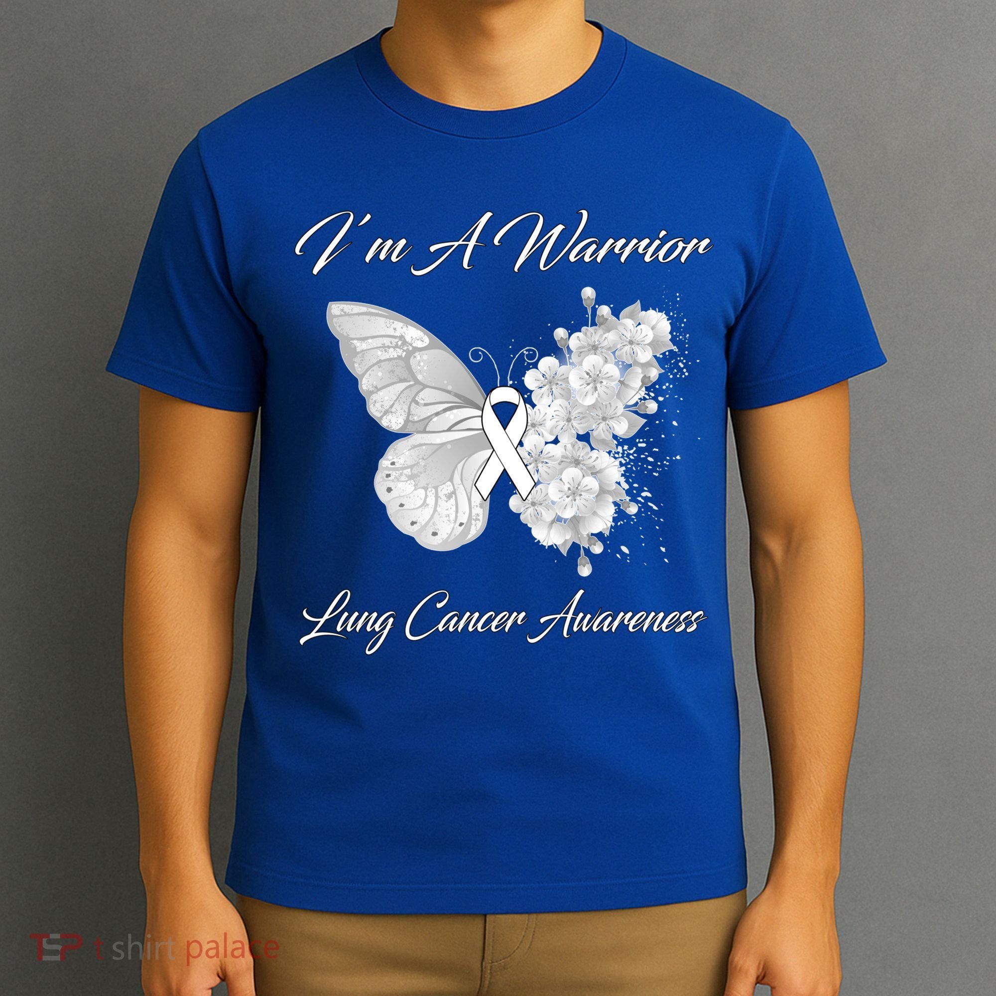 Butterfly I’m A Warrior Lung Cancer Awareness Gift T-Shirt