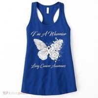 Butterfly I’m A Warrior Lung Cancer Awareness Gift Women's Tank Top thumb 0