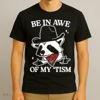 Be In Awe Of My Tism Retro Style T-Shirt thumb 3