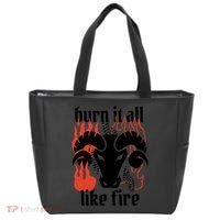Burn It All Like Fire Aries Zodiac Tote Bag thumb 0