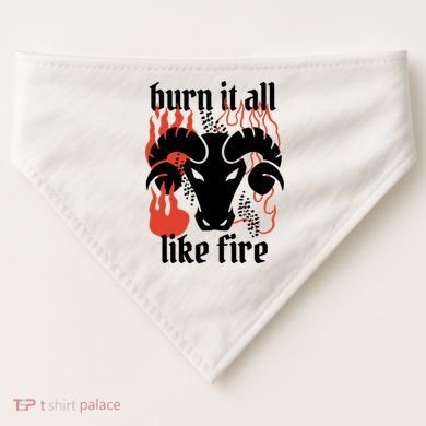 Burn It All Like Fire Aries Zodiac USA-Made Doggie Bandana