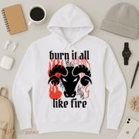 Burn It All Like Fire Aries Zodiac Hoodie thumb 3