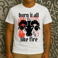 Burn It All Like Fire Aries Zodiac T-Shirt thumb 3