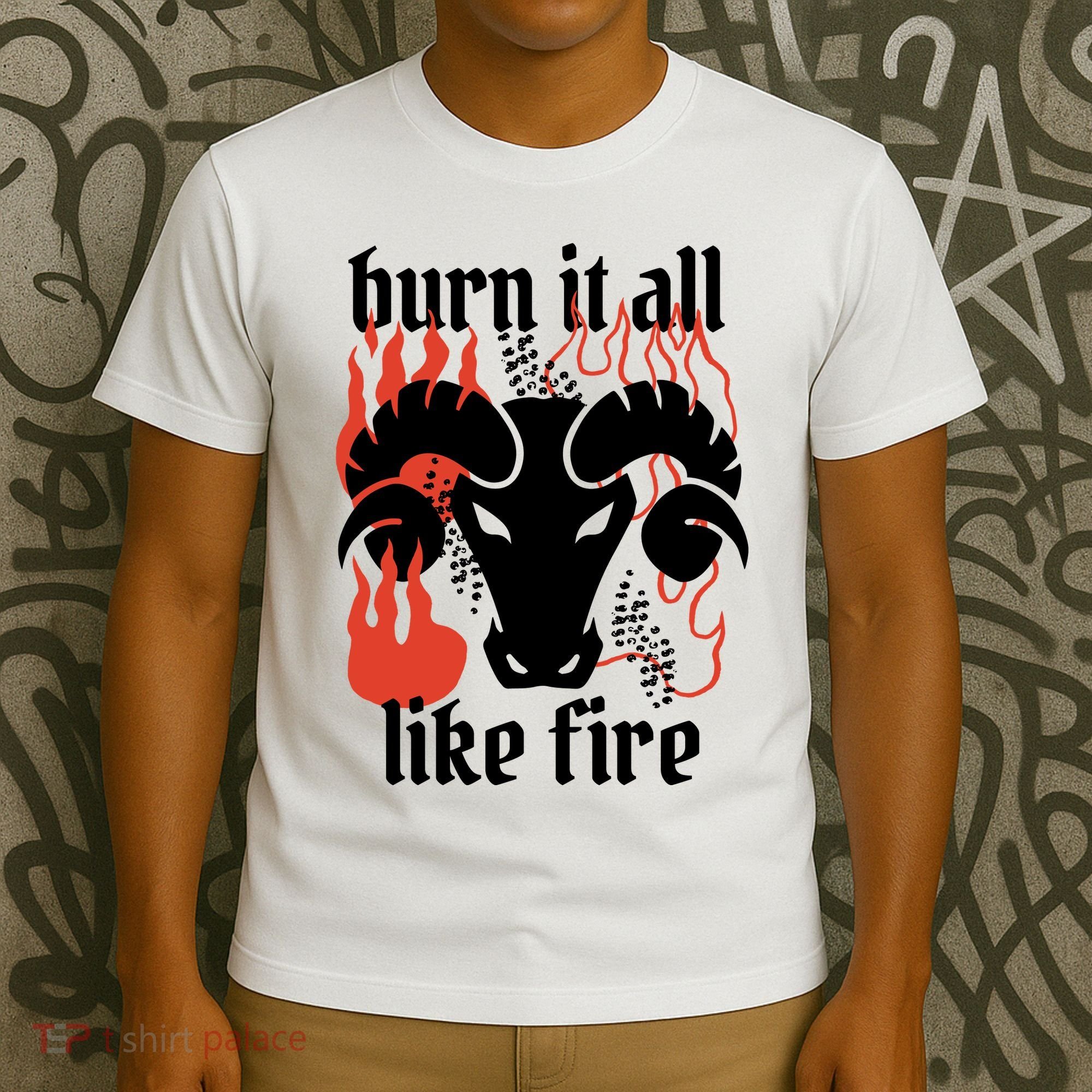 Burn It All Like Fire Aries Zodiac T-Shirt