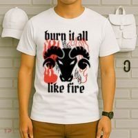 Burn It All Like Fire Aries Zodiac T-Shirt thumb 6