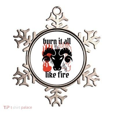 Burn It All Like Fire Aries Zodiac Ornament