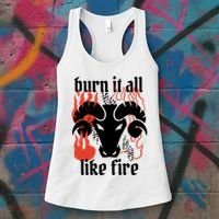 Burn It All Like Fire Aries Zodiac Women's Tank Top thumb 3