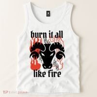 Burn It All Like Fire Aries Zodiac Tank Top thumb 2