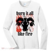 Burn It All Like Fire Aries Zodiac Women's Long Sleeve Shirt thumb 0