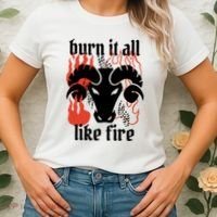 Burn It All Like Fire Aries Zodiac Women's T-Shirt thumb 2