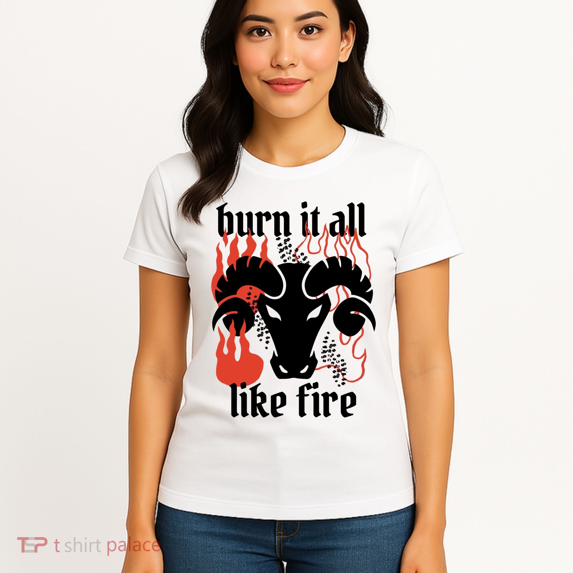 Burn It All Like Fire Aries Zodiac Women's T-Shirt