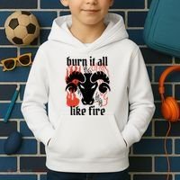 Burn It All Like Fire Aries Zodiac Kids Hoodie thumb 2
