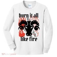 Burn It All Like Fire Aries Zodiac Kids Long Sleeve Shirt thumb 0