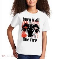Burn It All Like Fire Aries Zodiac Kids T-Shirt thumb 2