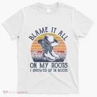 Blame It All On My Roots Cowboy Hat Western Country Music T-Shirt thumb 0