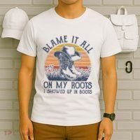 Blame It All On My Roots Cowboy Hat Western Country Music T-Shirt thumb 6