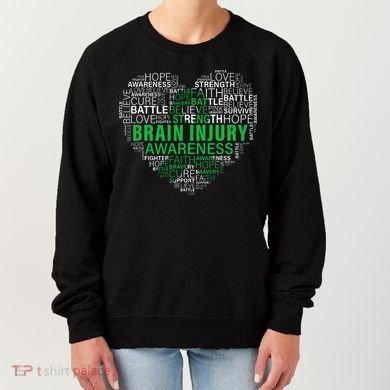 Brain Injury Awareness Fighting Hope Support Strong Warrior Women's Sweatshirt